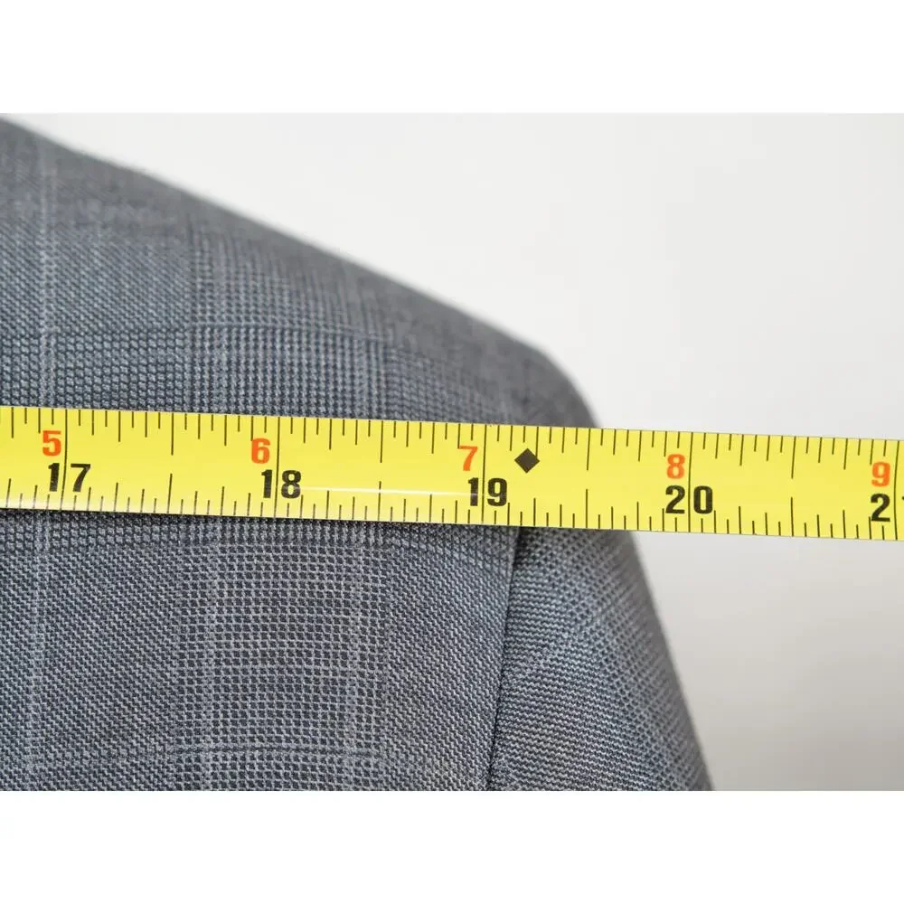 Brooks Brothers Men's Sport Coat Blazer 44L W38 Regent 1818 Gray Wool‎